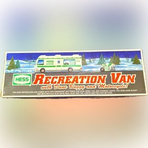 1998 HESS Traditional Christmas Recreational Van with Dune Buggy and Motorcycle!